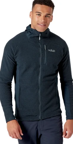 Fleece & Mid Layer-Rab Mens Capacitor Hoody - Beluga