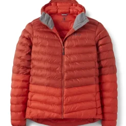 Insulated Jackets-Rab Mens Cirrus Alpine Jacket - Tuscan Red-Dark Horizon