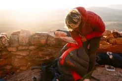 Insulated Jackets-Rab Mens Cirrus Alpine Jacket - Tuscan Red-Dark Horizon