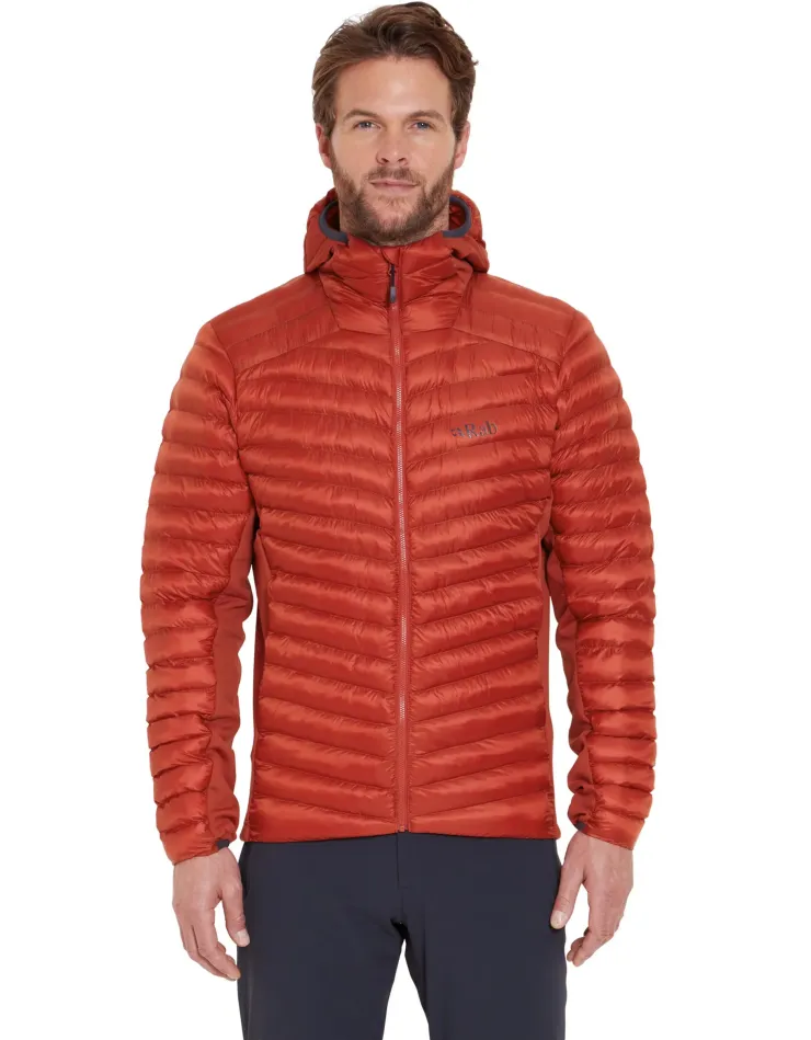 Insulated Jackets-Rab Mens Cirrus Flex Hoody - Tuscan Red