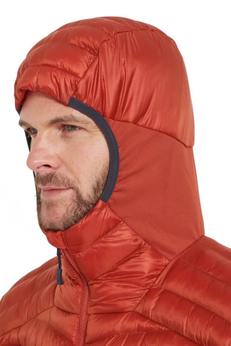 Insulated Jackets-Rab Mens Cirrus Flex Hoody - Tuscan Red