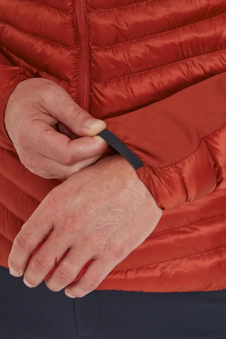 Insulated Jackets-Rab Mens Cirrus Flex Hoody - Tuscan Red