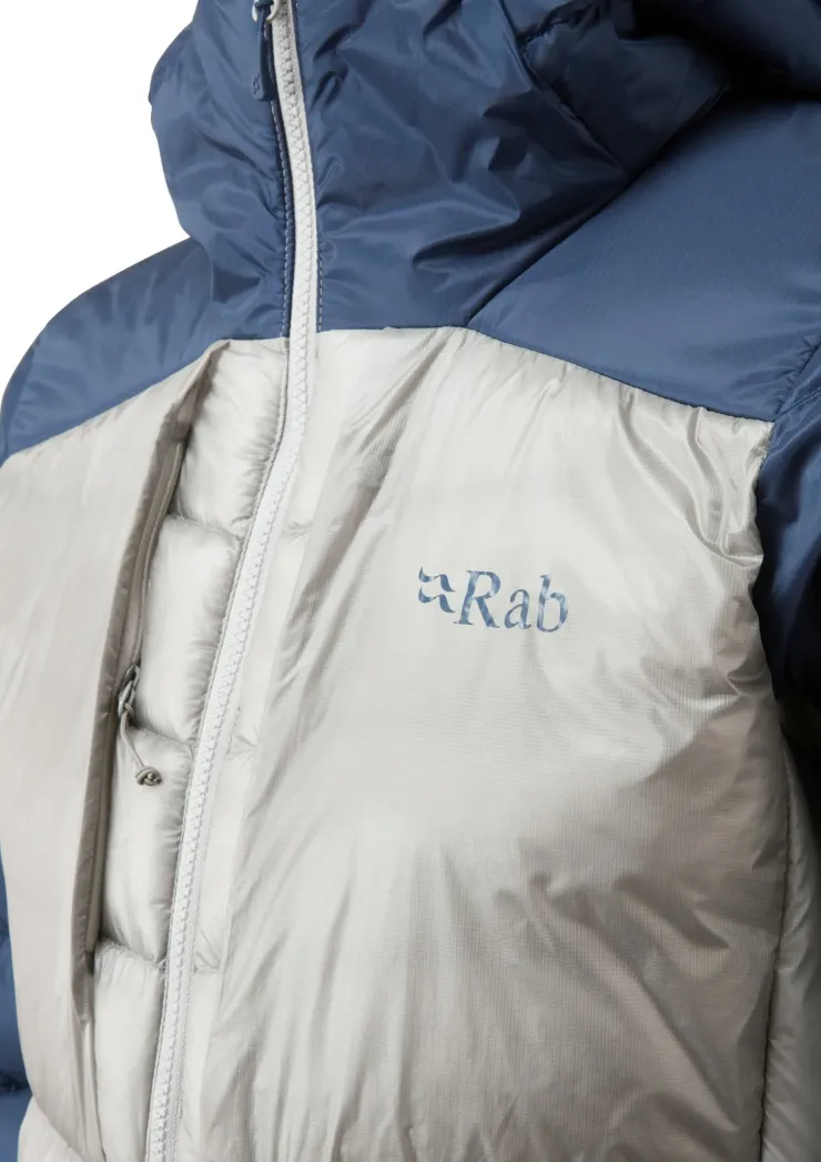 Insulated Jackets-Rab Mens Cirrus Ultra Hoody - Tempest Blue-Light Zinc