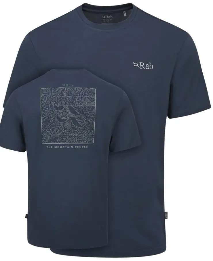 T-Shirts & Baselayers-Rab Mens Crimp Elevation Tee - Tempest Blue