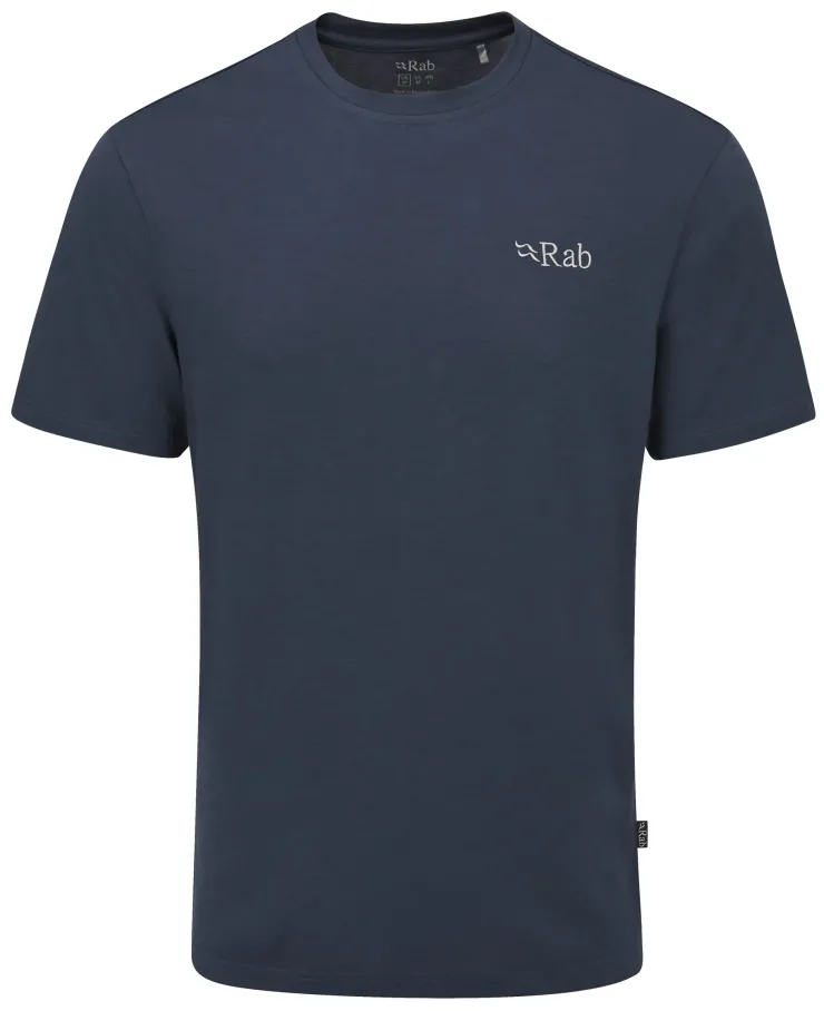 T-Shirts & Baselayers-Rab Mens Crimp Elevation Tee - Tempest Blue