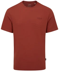 T-Shirts & Baselayers-Rab Mens Crimp Elevation Tee - Tuscan Red