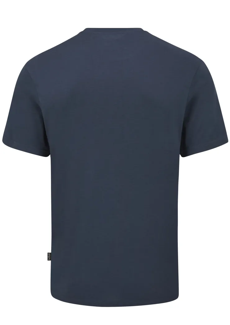 T-Shirts & Baselayers-Rab Mens Crimp Logo Tee - Tempest Blue