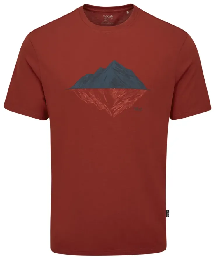T-Shirts & Baselayers-Rab Mens Crimp Reflection Tee - Tuscan Red