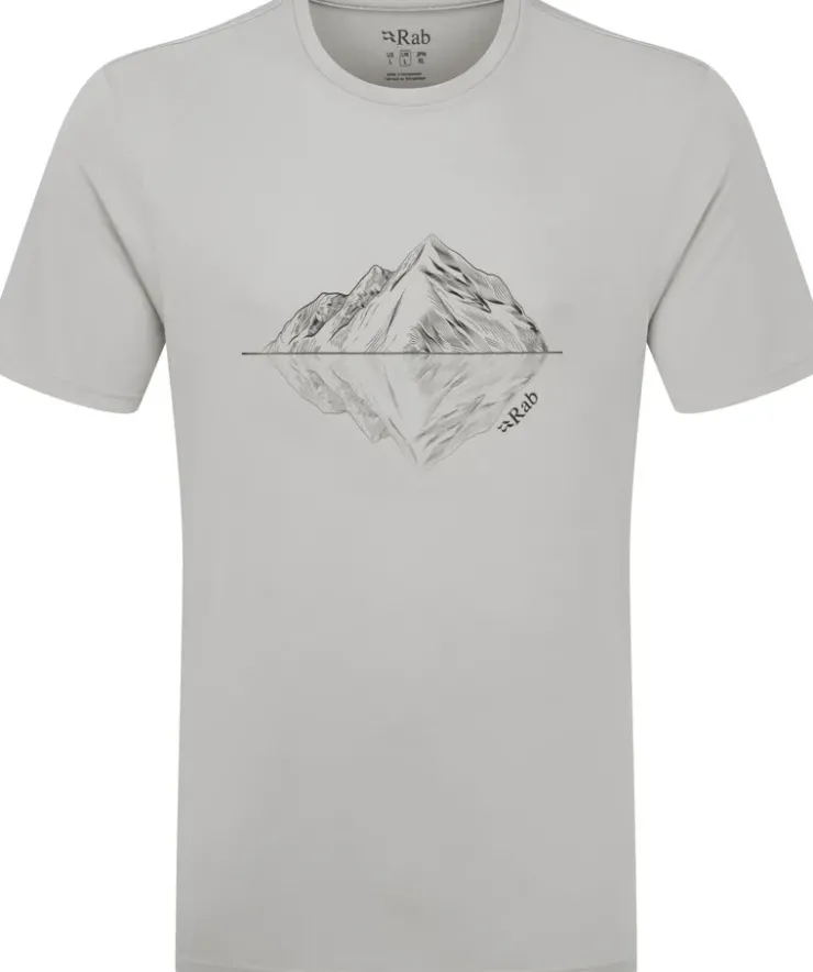 T-Shirts & Baselayers-Rab Mens Crimp Reflection Tee - Light Zinc