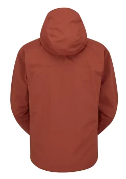 Waterproof Jackets-Rab Mens Downpour Light Jacket - Tuscan Red