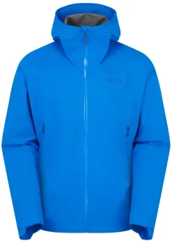 Waterproof Jackets-Rab Mens Downpour Light Jacket - Maya Blue