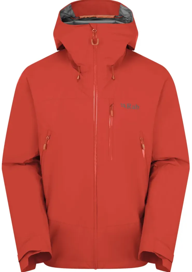 Waterproof Jackets-Rab Mens Downpour Mountain Jacket - Dark Horizon