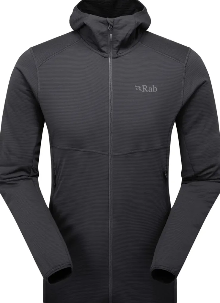 Fleece & Mid Layer-Rab Mens Evolute Hoody - Beluga