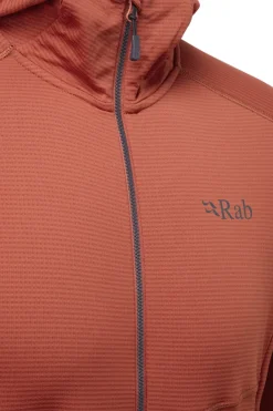 Fleece & Mid Layer-Rab Mens Evolute Hoody - Tuscan Red