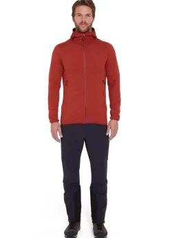Fleece & Mid Layer-Rab Mens Evolute Hoody - Tuscan Red