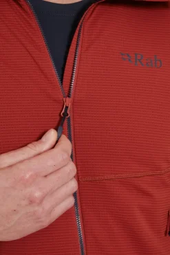 Fleece & Mid Layer-Rab Mens Evolute Hoody - Tuscan Red