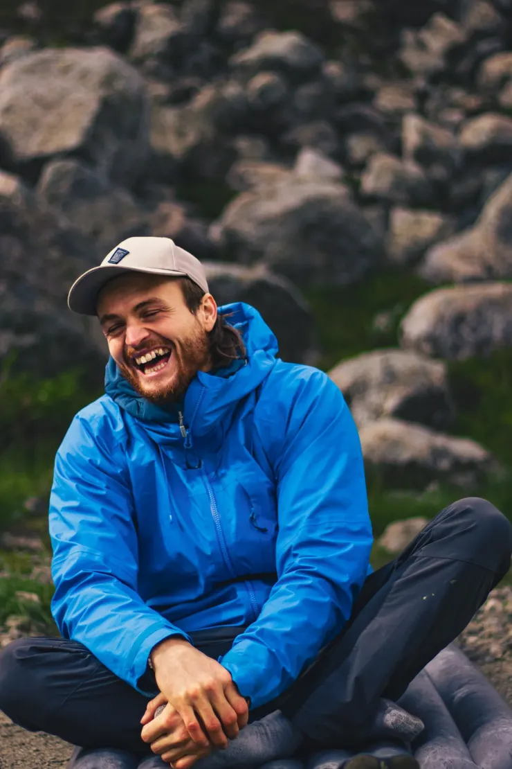 Waterproof Jackets-Rab Mens Firewall Alpine Jacket - Maya Blue