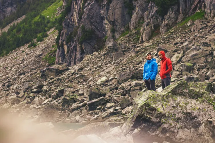 Waterproof Jackets-Rab Mens Firewall Alpine Jacket - Maya Blue