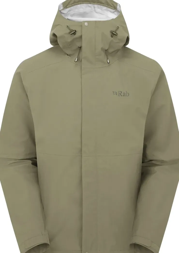 Waterproof Jackets-Rab Mens Firewall Jacket - Light Khaki