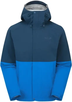 Waterproof Jackets-Rab Mens Firewall Jacket - Maya Blue-Tempest Blue