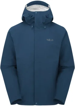 Waterproof Jackets-Rab Mens Firewall Jacket - Tempest Blue