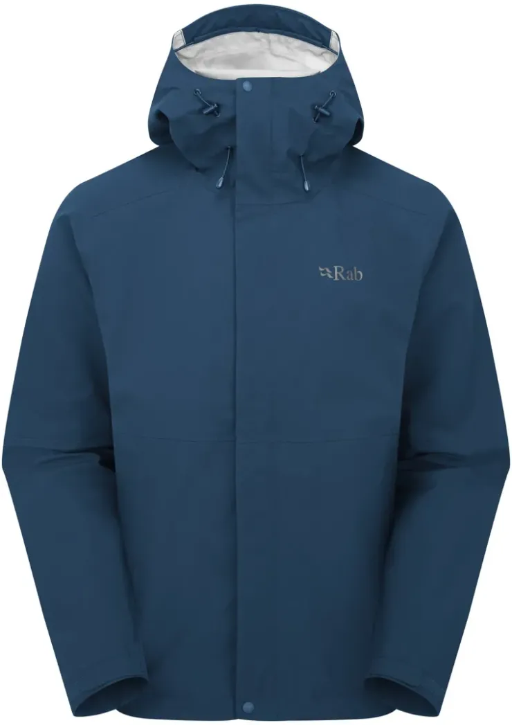 Waterproof Jackets-Rab Mens Firewall Jacket - Tempest Blue