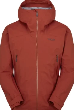 Waterproof Jackets-Rab Mens Firewall Light Jacket - Tuscan Red