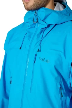 Waterproof Jackets-Rab Mens Firewall Mountain Jacket - Maya Blue