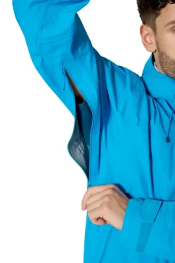 Waterproof Jackets-Rab Mens Firewall Mountain Jacket - Maya Blue