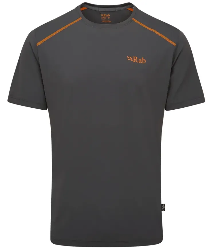 T-Shirts & Baselayers-Rab Mens Force Short Sleeved Tee - Graphene