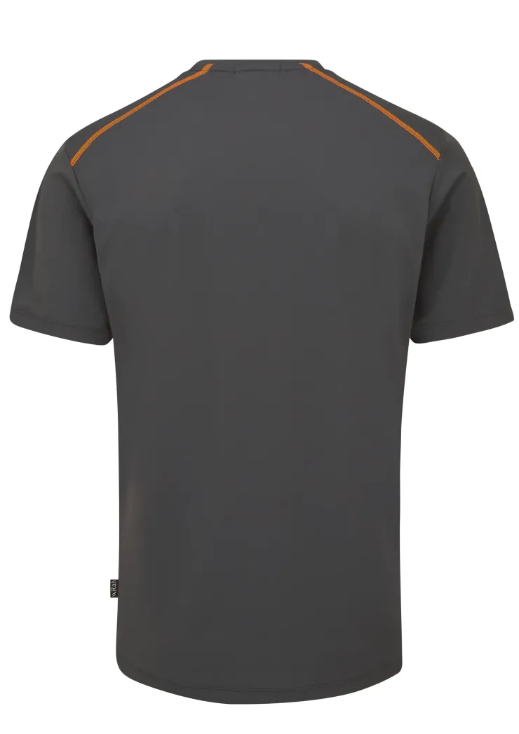 T-Shirts & Baselayers-Rab Mens Force Short Sleeved Tee - Graphene