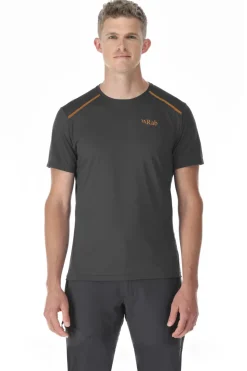T-Shirts & Baselayers-Rab Mens Force Short Sleeved Tee - Graphene