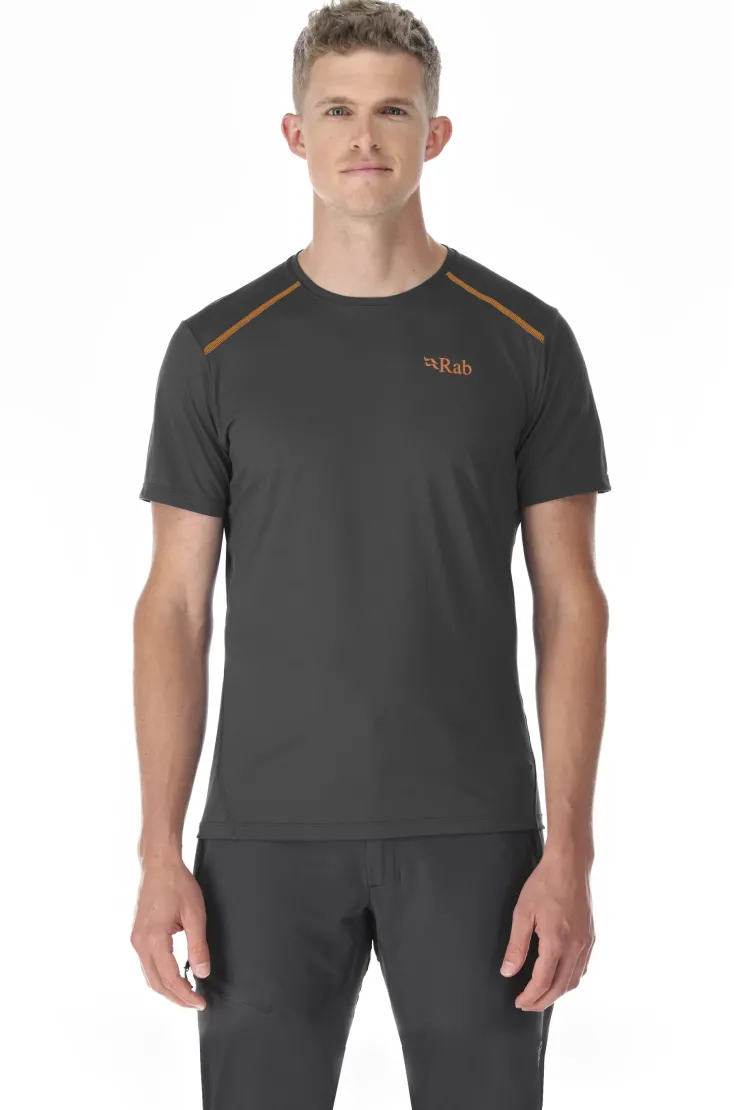 T-Shirts & Baselayers-Rab Mens Force Short Sleeved Tee - Graphene