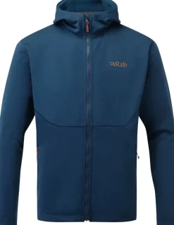 Fleece & Mid Layer-Rab Mens Geon Hoody - Deep Ink-Ink Marl