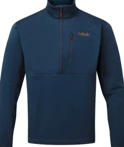 Fleece & Mid Layer-Rab Mens Geon Pull-On - Deep Ink-Ink Marl
