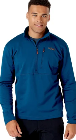 Fleece & Mid Layer-Rab Mens Geon Pull-On - Deep Ink-Ink Marl