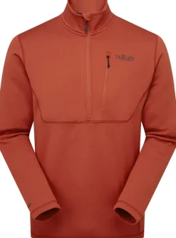 Fleece & Mid Layer-Rab Mens Geon Pull-On - Tuscan Red