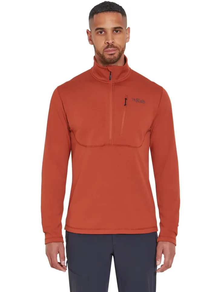 Fleece & Mid Layer-Rab Mens Geon Pull-On - Tuscan Red