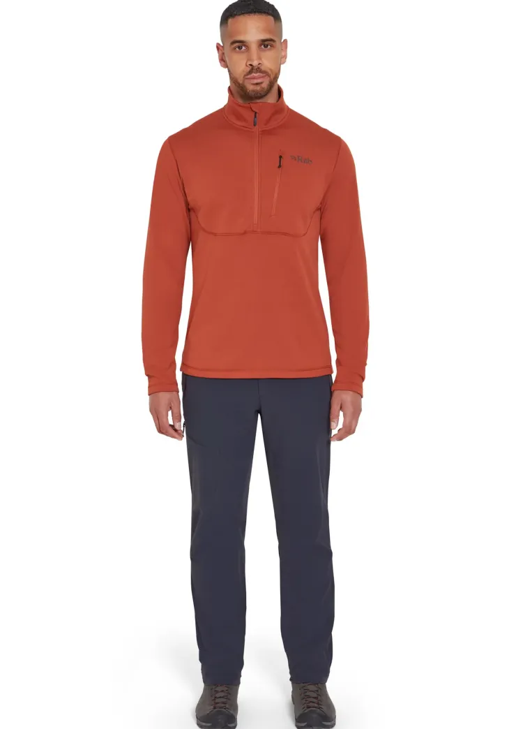 Fleece & Mid Layer-Rab Mens Geon Pull-On - Tuscan Red