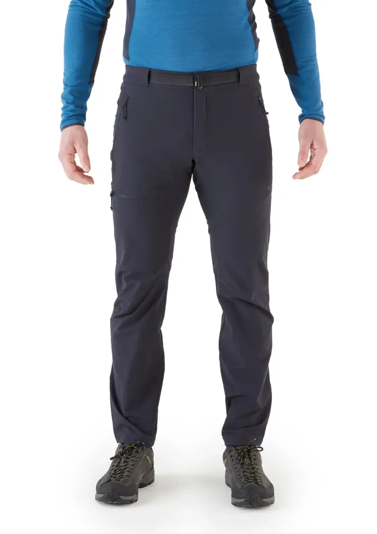 Trousers & Leg Wear-Rab Mens Incline AS Softshell Pants - Ebony