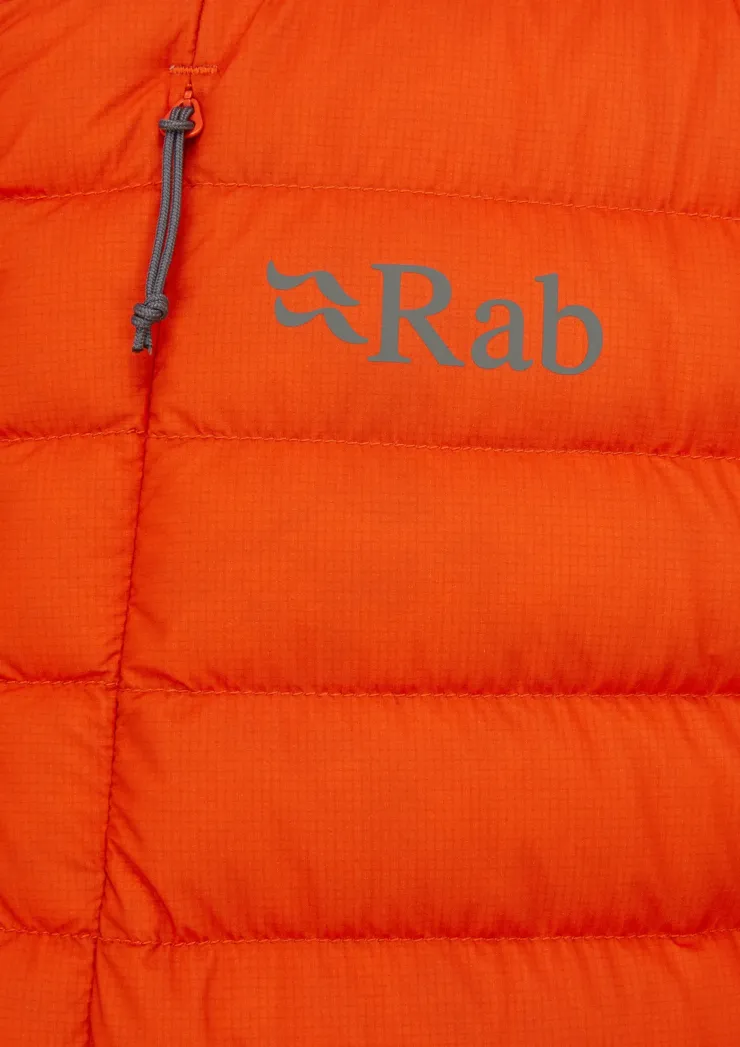 Insulated Jackets-Rab Mens Infinity Microlight Jacket - Firecracker