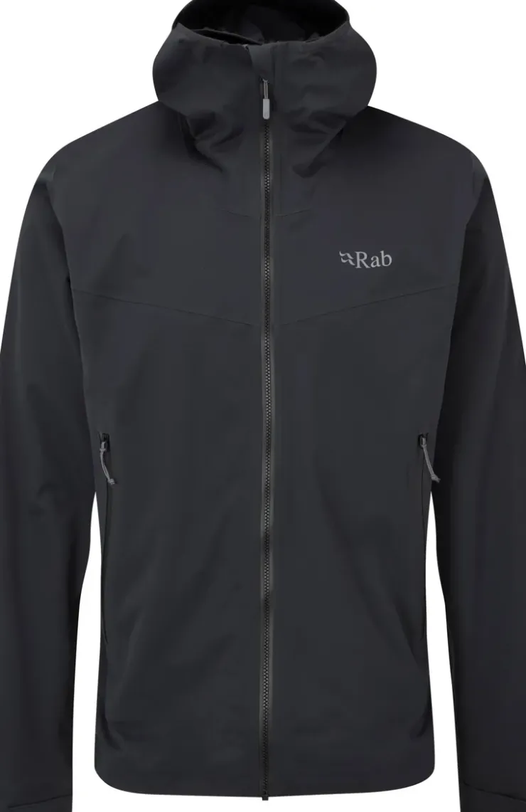 Waterproof Jackets-Rab Mens Kinetic 2.0 Jacket - Beluga