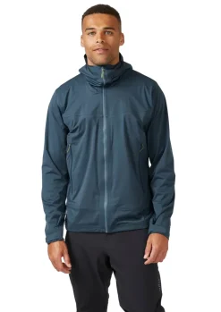 Waterproof Jackets-Rab Mens Kinetic 2.0 Jacket - Blue Night