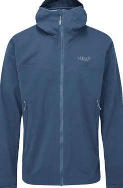 Waterproof Jackets-Rab Mens Kinetic 2.0 Jacket - Tempest Blue