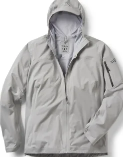 Waterproof Jackets-Rab Mens Kinetic Ultra Jacket - Light Zinc