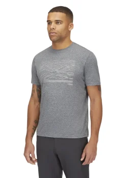 T-Shirts & Baselayers-Rab Mens Mantle Outline Tee - Beluga