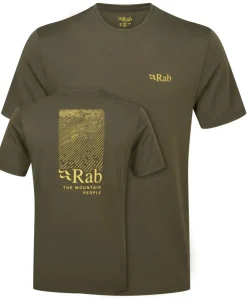 T-Shirts & Baselayers-Rab Mens Mantle Ridge Tee - Army