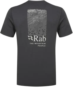 T-Shirts & Baselayers-Rab Mens Mantle Ridge Tee - Ebony