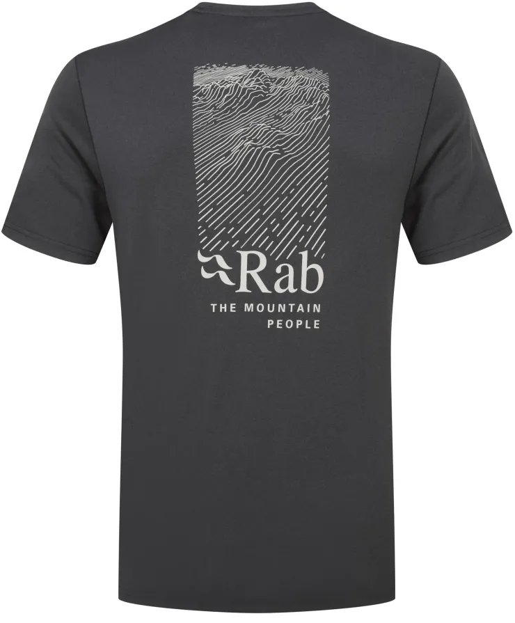 T-Shirts & Baselayers-Rab Mens Mantle Ridge Tee - Ebony