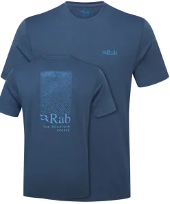 T-Shirts & Baselayers-Rab Mens Mantle Ridge Tee - Tempest Blue